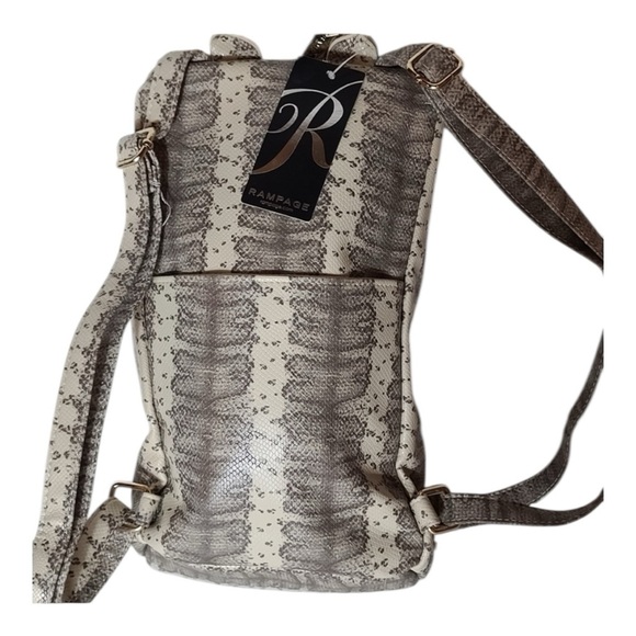 Nwt Rampage Snake Skin Purse Backpack Y2K - Picture 1 of 6
